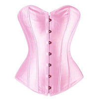 LADIES CLASSIC BURLESQUE SATIN HOURGLASS STRAPLESS OVERBURST CORSET