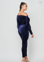 VELVET SKINNY PANTS DOLMAN JUMPSUIT