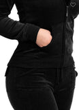 LONG SLEEVE ZIP DOWN HOODIE TOP AND FULL LENGTH PANT 2PC SET.