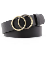 SIMPLE DOUBLE RING BUCKLE FASHION BELT