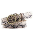 SIMPLE DOUBLE RING BUCKLE FASHION BELT