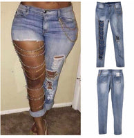 MID WAIST LIGHT BLUE DENIM JEANS