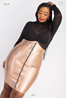 PLUS SIZE HIGH WAISTED SKIRT