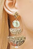 SHINY GOLD SHAPE GOLD EARRINGS