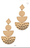 SHINY GOLD SHAPE GOLD EARRINGS