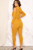 STRETCH POLY RIB JUMPSUIT