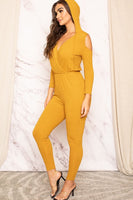 STRETCH POLY RIB JUMPSUIT