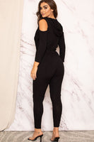 STRETCH POLY RIB JUMPSUIT