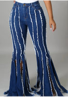 HIGH RISE PATCHWORK FLARE JEANS