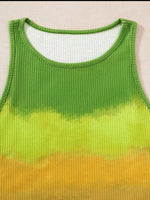 DRAWSTRING COLORBLOCK TANK DRESS