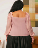 PLUS SIZE SQUARE NECK BLOUSE