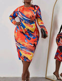 PRINT BODYCON DRESS