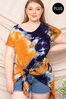 TIE DYE SHARK BITE TUNIC TOP